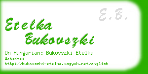 etelka bukovszki business card